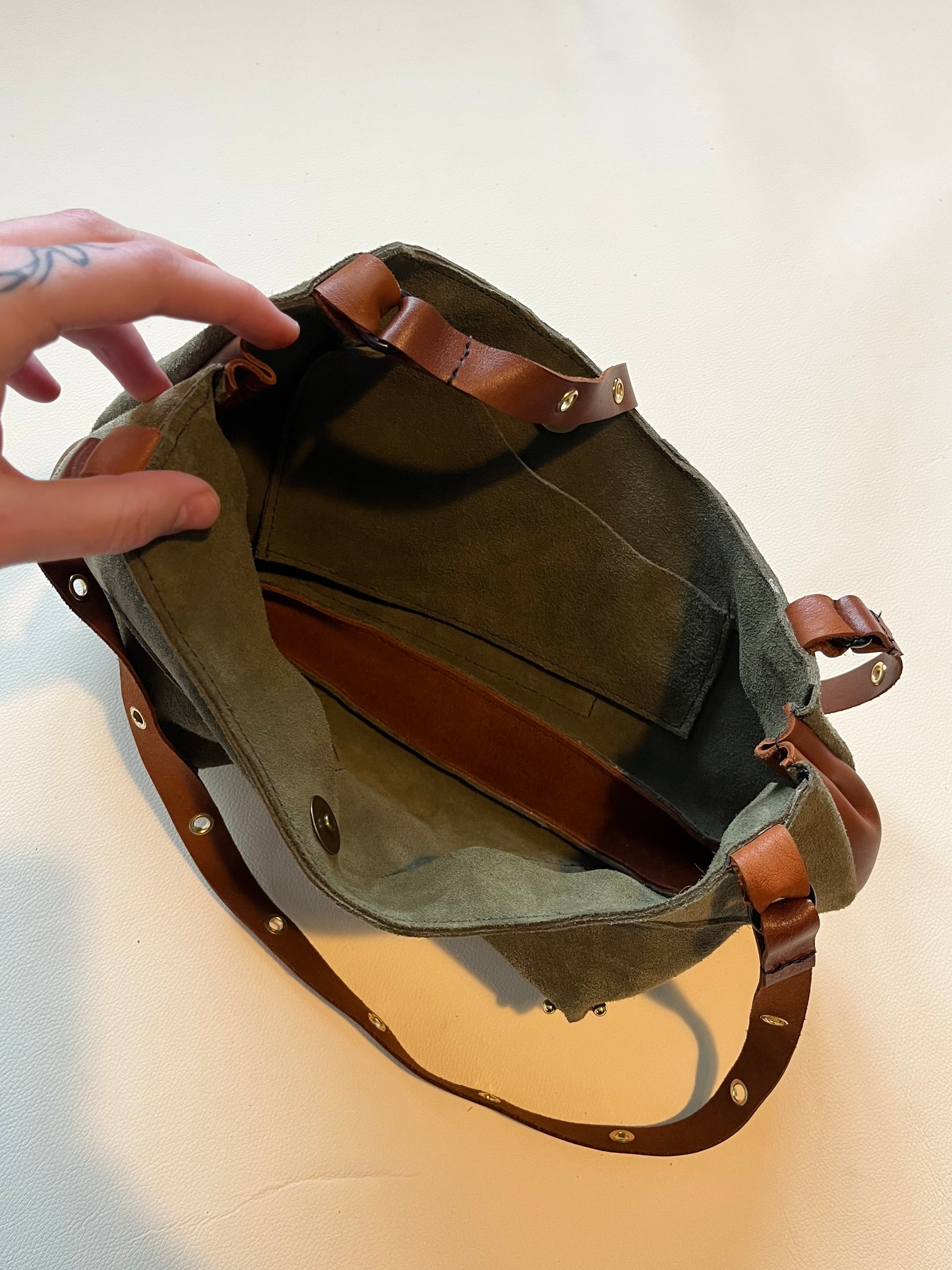 Sage Pierced Shoulder Bag