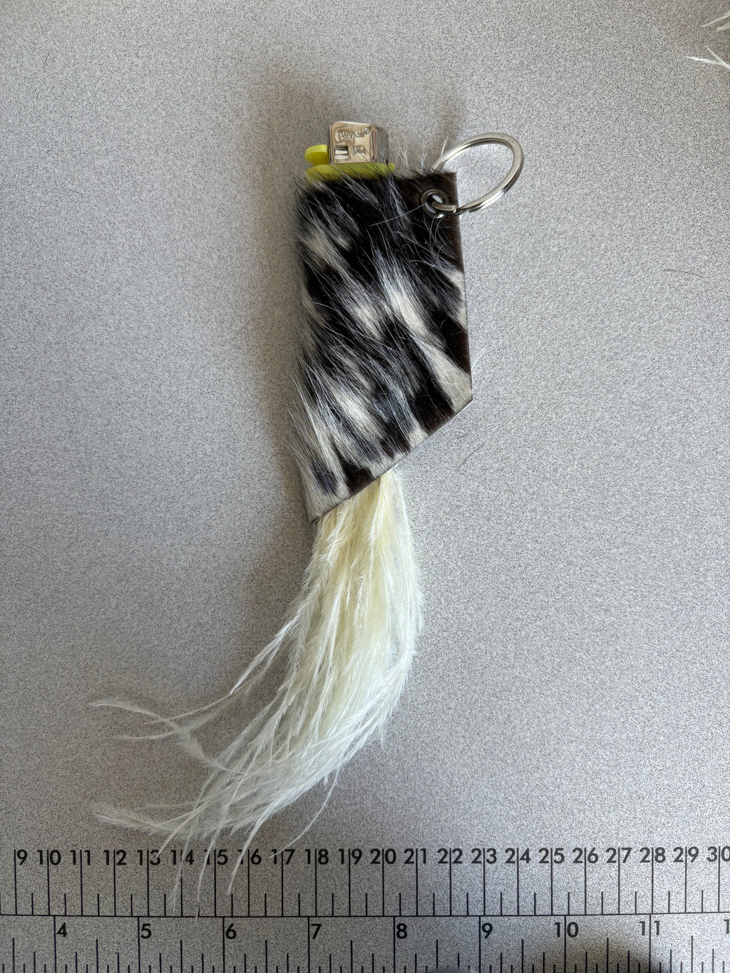 Cowhide Feather Lighter Holder 003