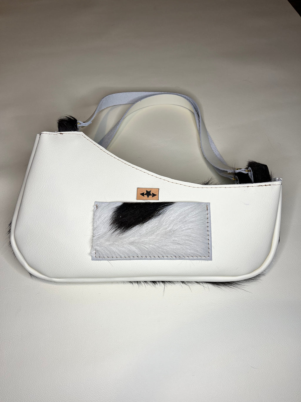 Cowhide Pierced Pair Shoulder Bag