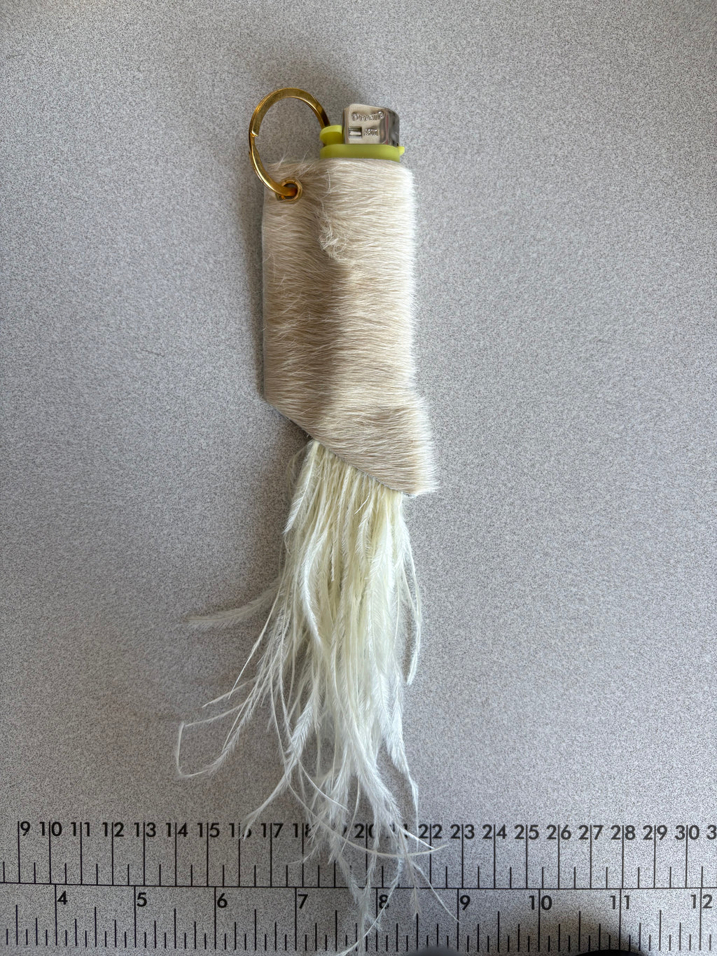 Cowhide Feather Lighter Holder 005