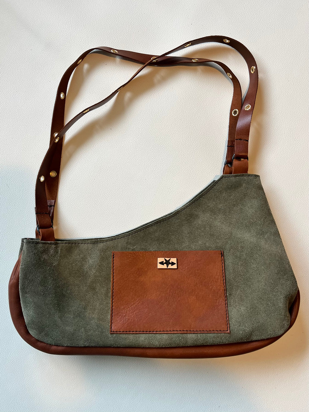 Sage Pierced Shoulder Bag