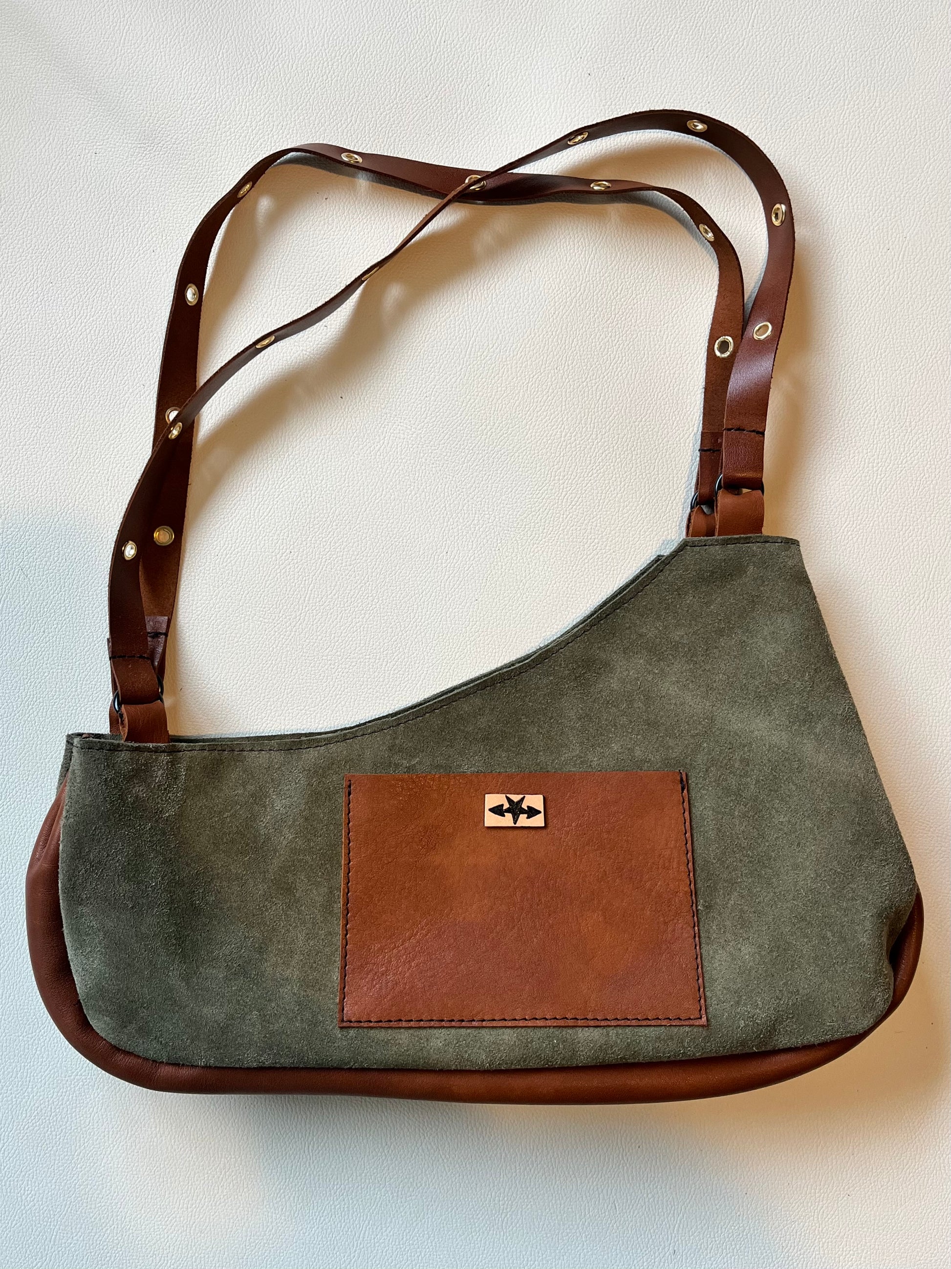 Sage Pierced Shoulder Bag