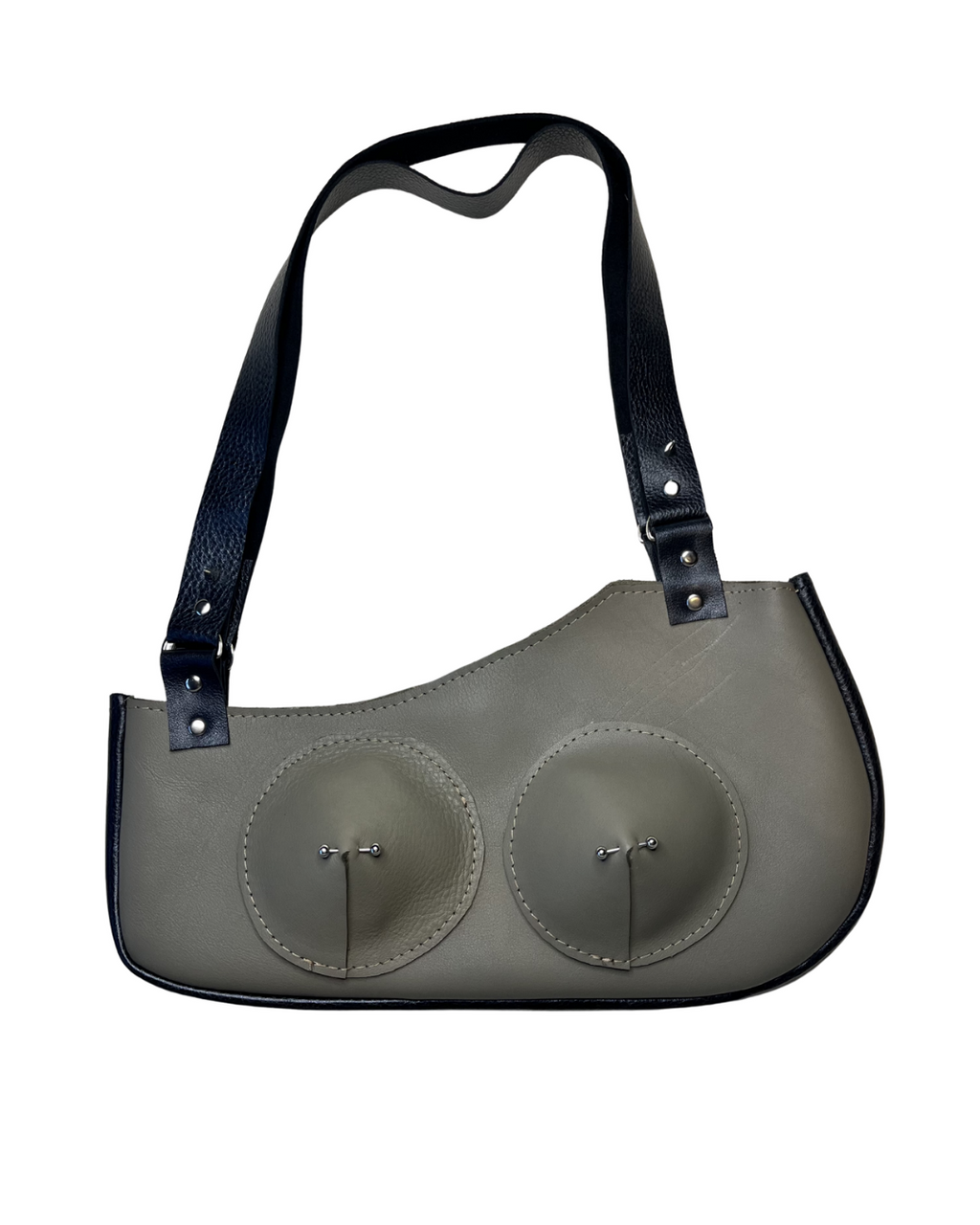 Khaki pierced shoulder bag