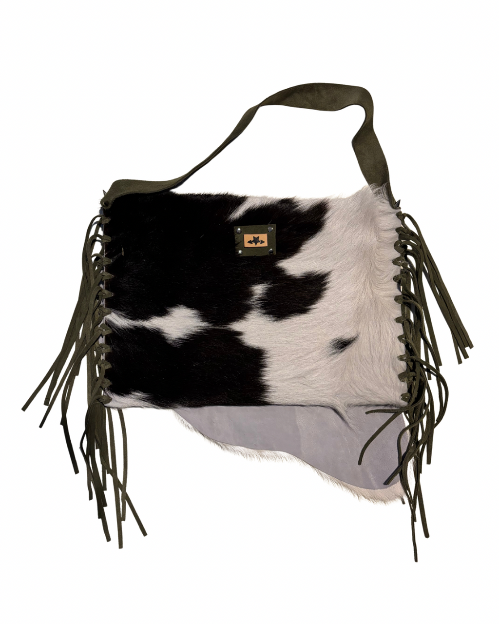 Tassel cowhide carry-all