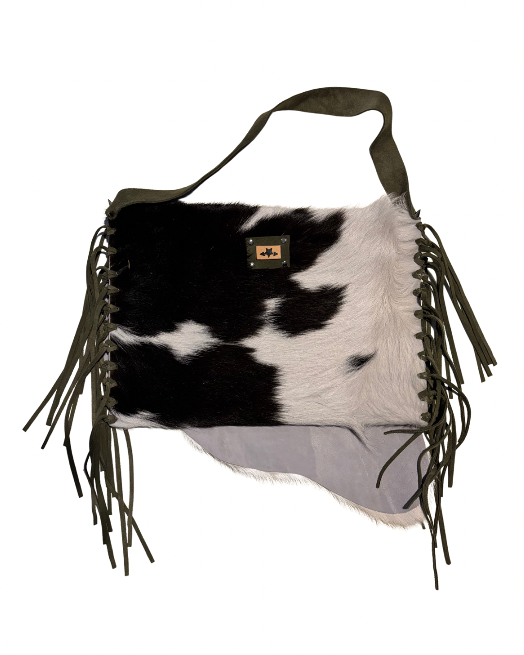 Tassel cowhide carry-all