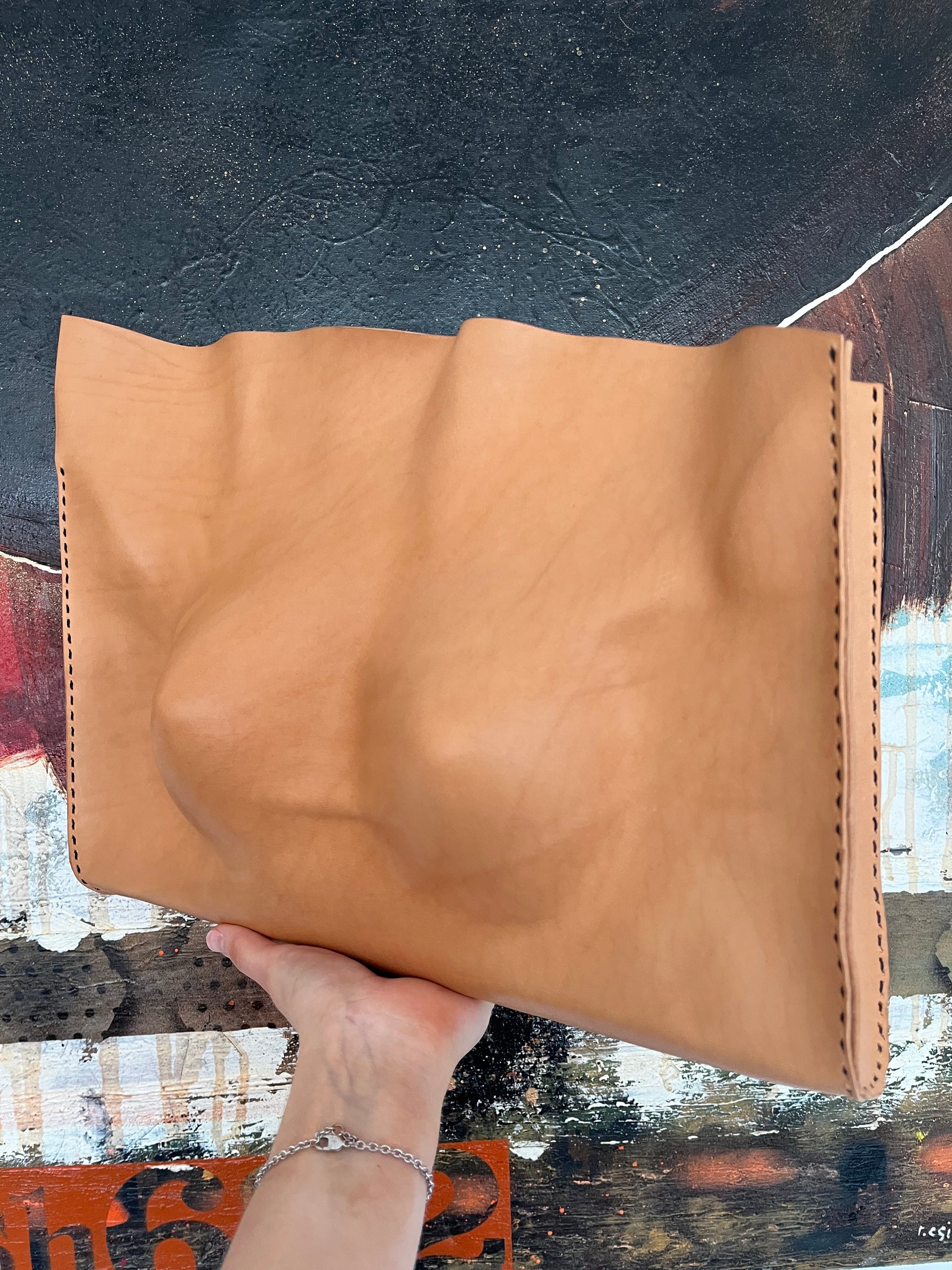 Plain Pair Leather Bag